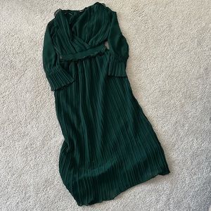 Zara dark green midi dress